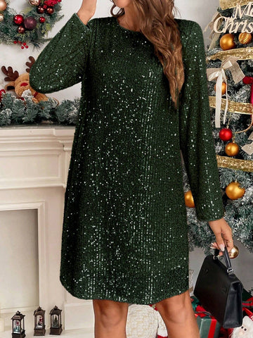 Backless Bowknot Sequin Embellished Mini Dress