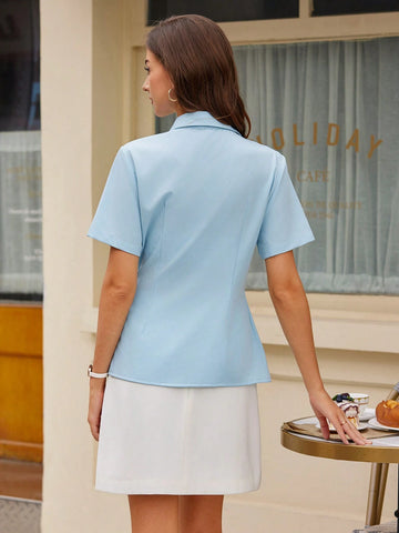 Privé Basic Commuting Waist Tied Women Shirt For Summer