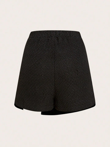 Privé Button Front Asymmetrical Hem Skort