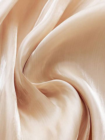 Privé Elegant Glossy Color-Blocking Waist Skirt For Spring/Summer