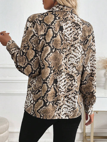 Privé Elegant Long Sleeve V-Neck Blouse