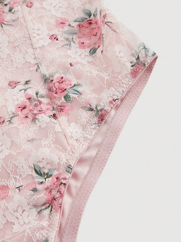 Elegant Women Lace Embroidered Floral Print Jumpsuit For Wedding Season Or Dates