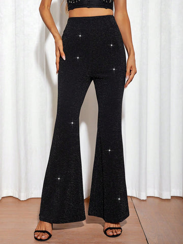 Glitter Flare Leg Pants