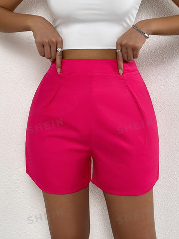 Privé High Waist Straight Leg Shorts