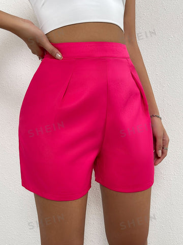 Privé High Waist Straight Leg Shorts