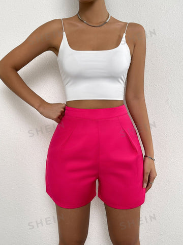 Privé High Waist Straight Leg Shorts
