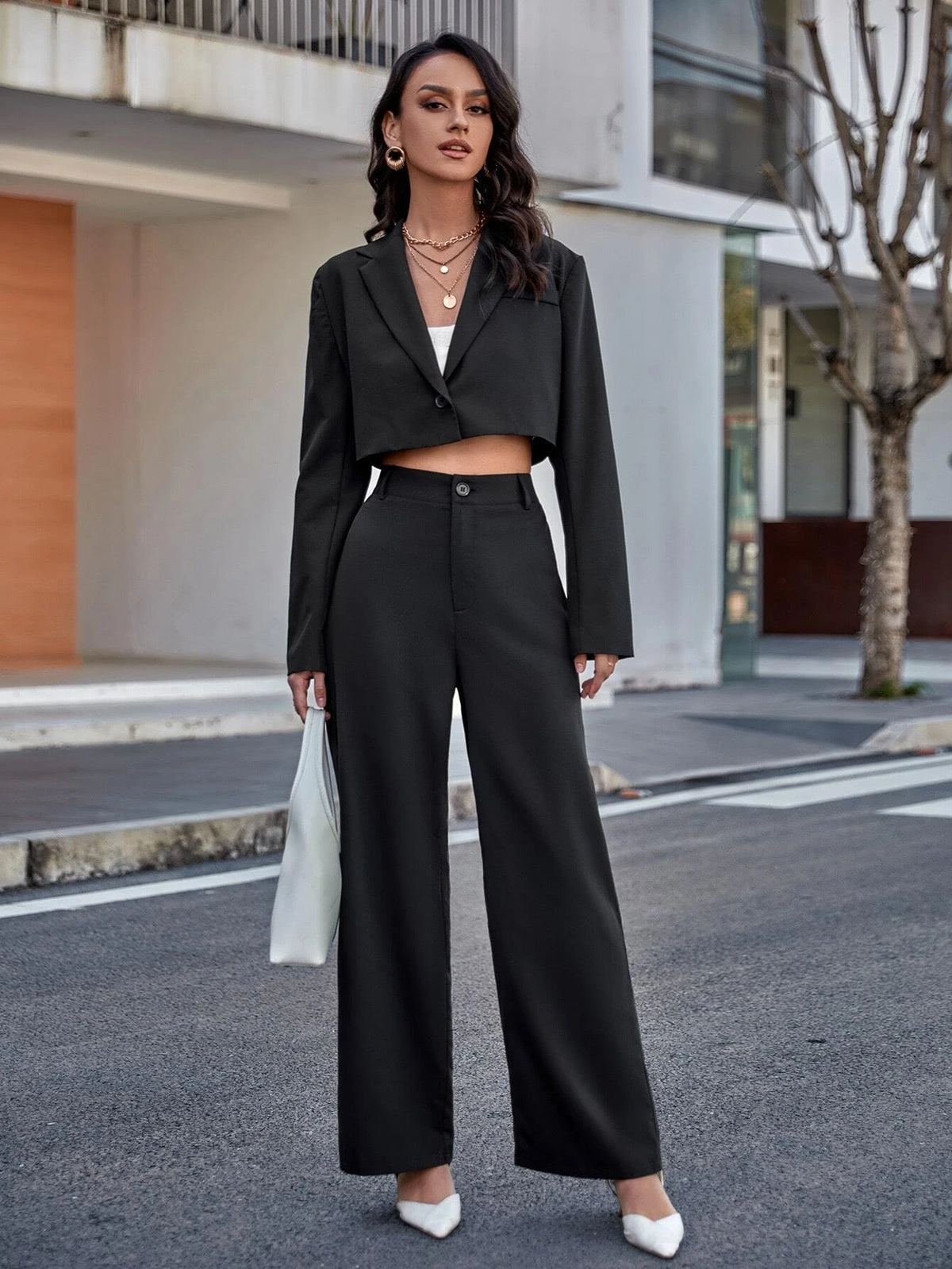Privé High Waist Wide Leg Pants