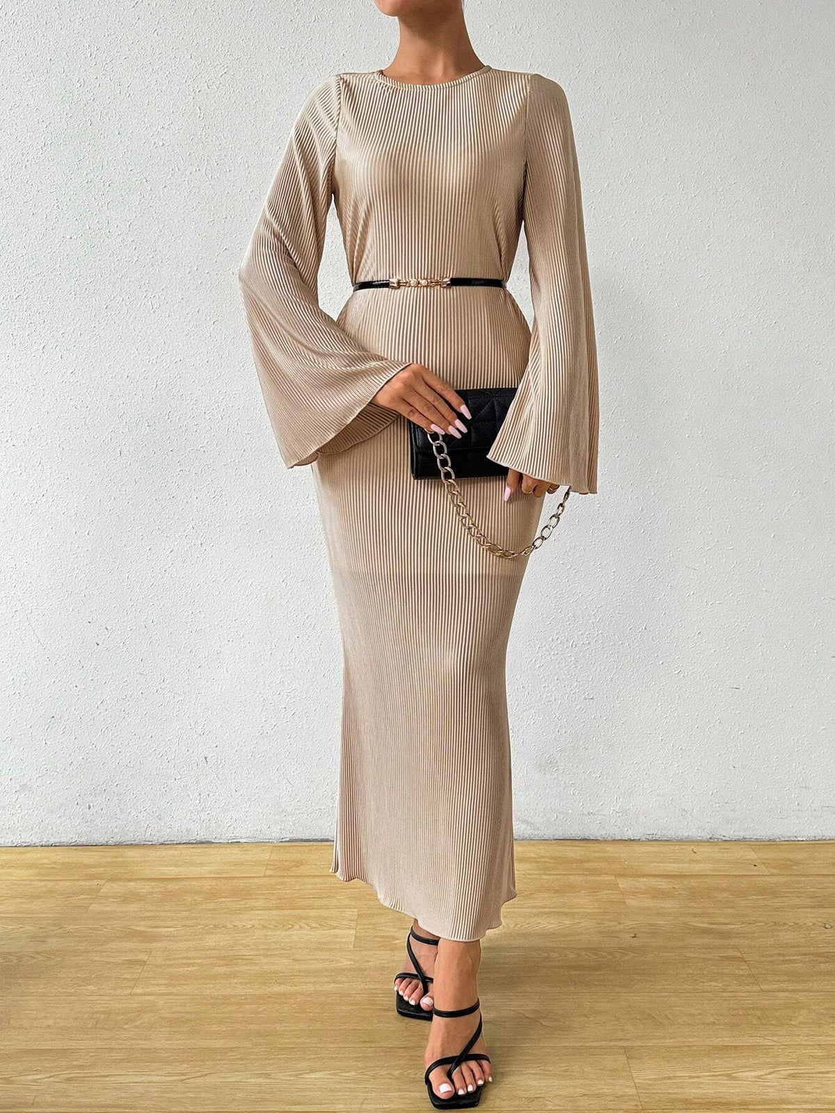 Ladies' Simple Solid Color Daily Summer Dress