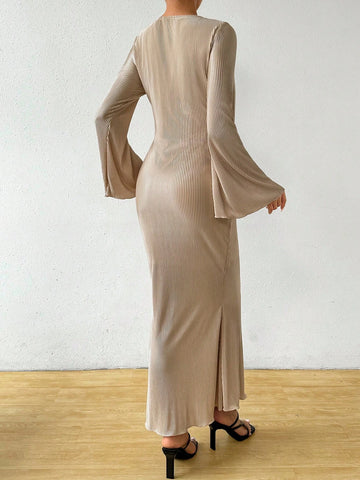 Ladies' Simple Solid Color Daily Summer Dress