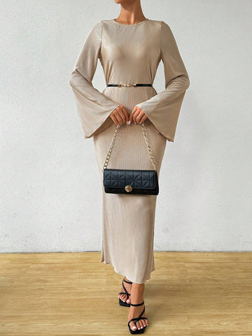 Ladies' Simple Solid Color Daily Summer Dress