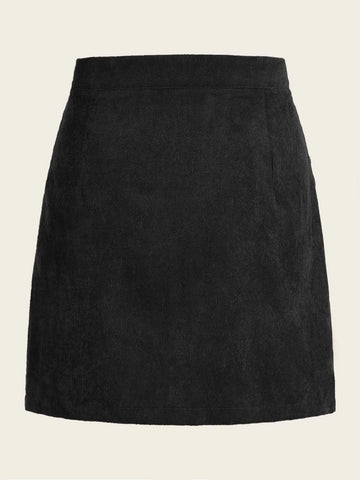 Privé O-ring Zip Up Corduroy Skirt