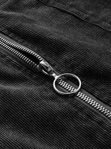 Privé O-ring Zip Up Corduroy Skirt