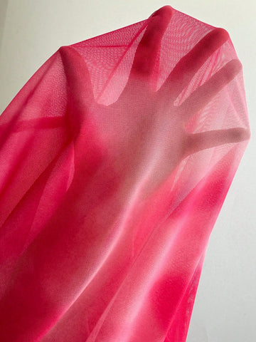 Ombre Strapless High Slit Dress