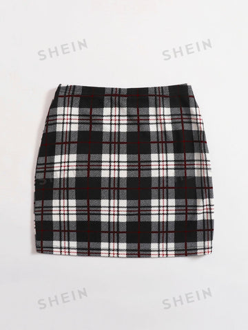 Privé Plaid Bodycon Skirt