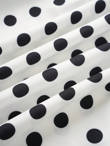 Polka Dot Print Patchwork Ladies' Dress