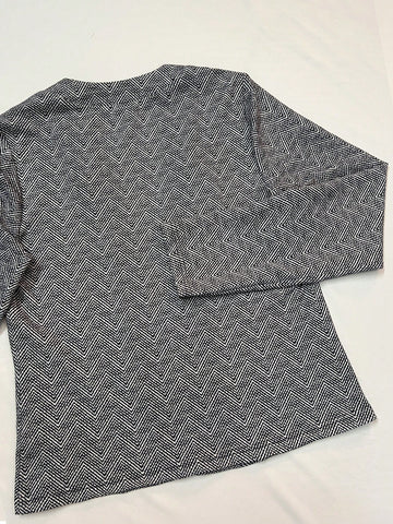 Random Herringbone Pattern Long Sleeve Jacket And Pants 2pcs/set