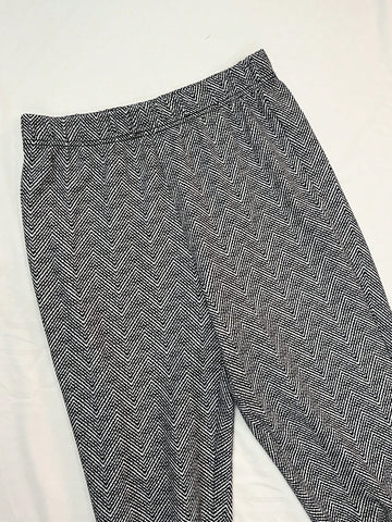 Random Herringbone Pattern Long Sleeve Jacket And Pants 2pcs/set