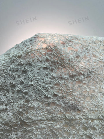 Privé Ruffle Hem Lace Skirt