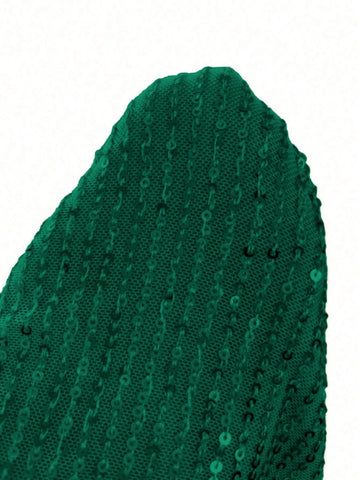 Sexy Charming Elegant Slinky Shoulder Sequin Bodycon Dress