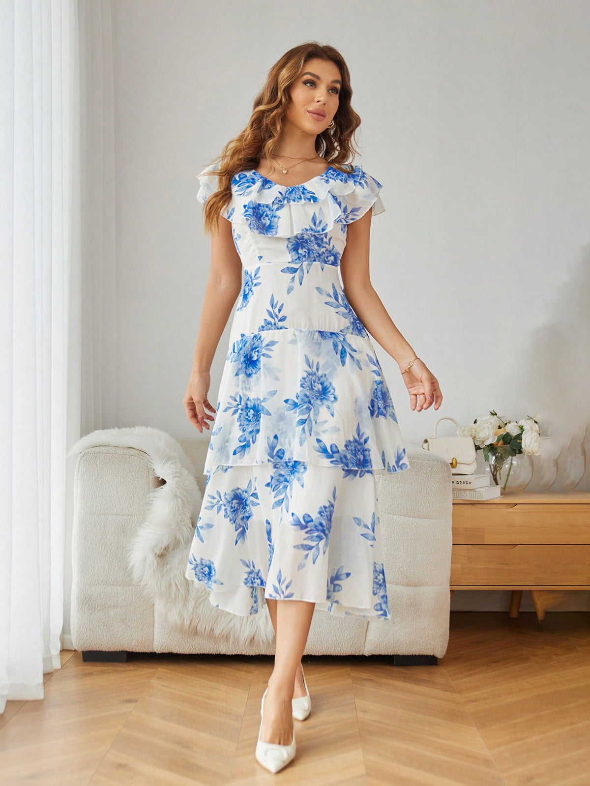 Sleeveless Dress (Random Printed)
