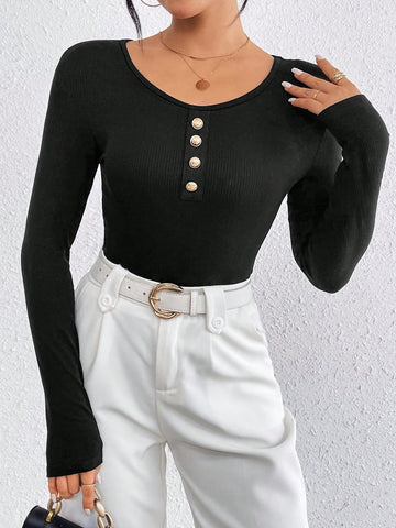Solid Color Long Sleeve Bodysuit