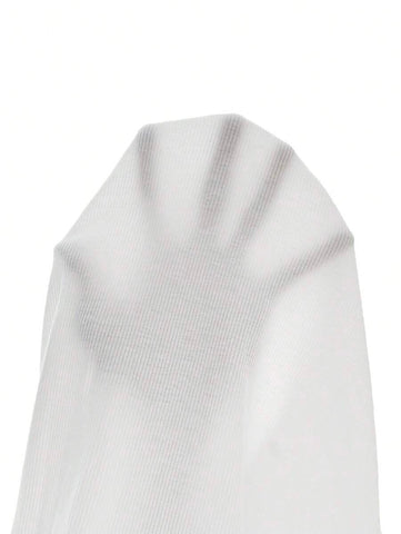Privé Square Neck Puff Sleeve Fitted White Tee