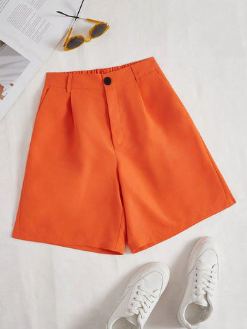 Privé Summer Casual Loose Solid Color Shorts