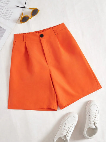 Privé Summer Casual Loose Solid Color Shorts
