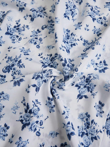 Summer Holiday Small Ditsy Floral Split Hem Cami Dress