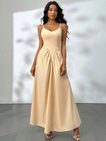 WomenElegant & Fashionable Urban Style Irregular Waist Design Knit & Weave Spliced Dress With