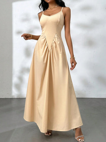WomenElegant & Fashionable Urban Style Irregular Waist Design Knit & Weave Spliced Dress With