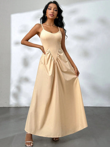 WomenElegant & Fashionable Urban Style Irregular Waist Design Knit & Weave Spliced Dress With