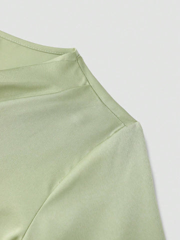 Privé Women"S Solid Color Fringe Long Sleeve Simple Blouse, Casual Everyday Wear