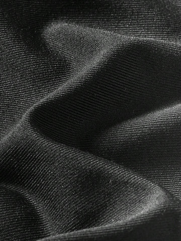 Women 3 Pieces Set Summer One Shoulder Sleeveless Top, Strapless Tube Top And Houndstooth Hem Casual Skirt