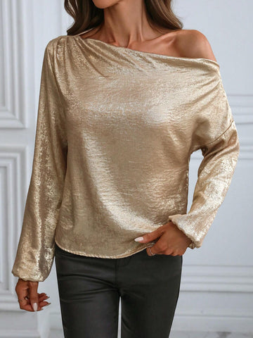 Privé Women Asymmetrical Collar Loose Fit Blouse