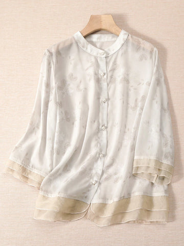 Privé Women Elegant And Simple Long Sleeve Chiffon Blouse