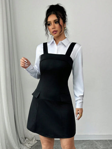 Women Elegant Casual Dress, Minimalist Fashion For Everyday Wear