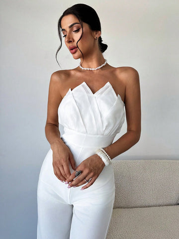 Women Romantic Elegant Floral Mesh Jumpsuit