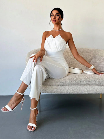 Women Romantic Elegant Floral Mesh Jumpsuit