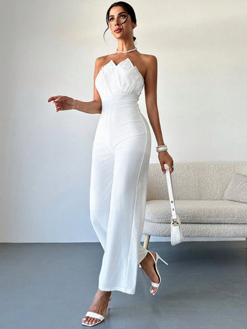 Women Romantic Elegant Floral Mesh Jumpsuit