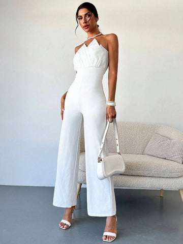 Women Romantic Elegant Floral Mesh Jumpsuit