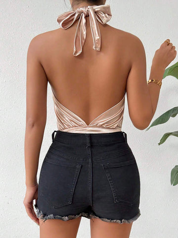 Women Sexy And Charming High-End Feel Floral Criss-Cross Jumpsuit