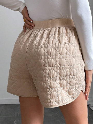 Privé Women Solid Color Drawstring Casual Straight Leg Shorts