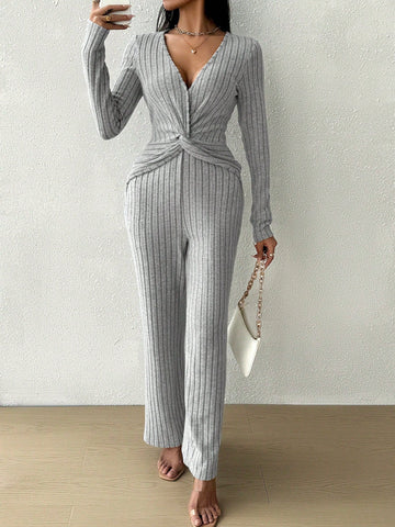 Women's Bodice Twist Knot Jumpsuit