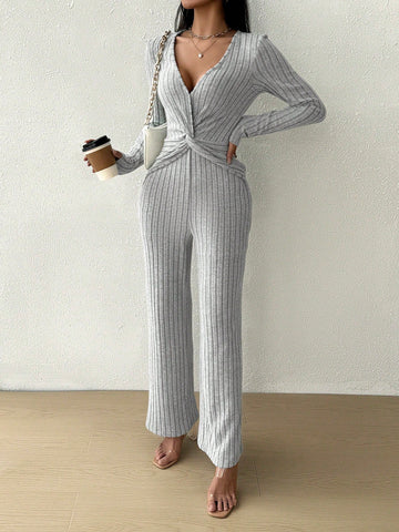 Women's Bodice Twist Knot Jumpsuit
