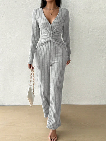 Women's Bodice Twist Knot Jumpsuit