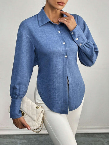 Privé Women's Bow Back Long Sleeve Blouse