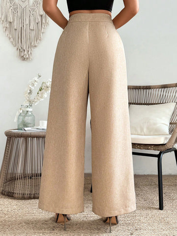 Privé Women's Button-Through Wide Leg Pants