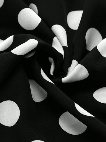 Privé Women's Casual Polka Dot Pattern Long Skirt, Full Swing