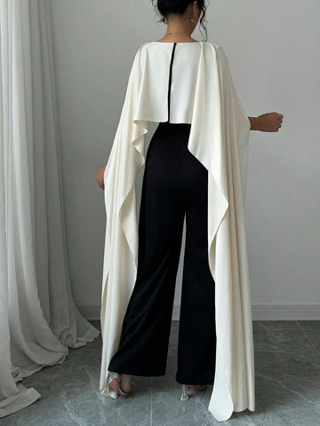 Women's Color Block Loose Jumpsuit